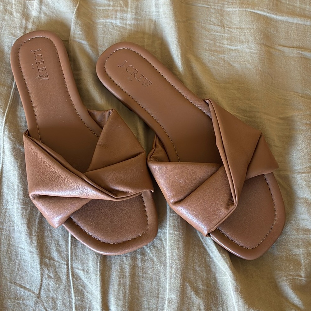 J Crew Twisted Slide Sandals